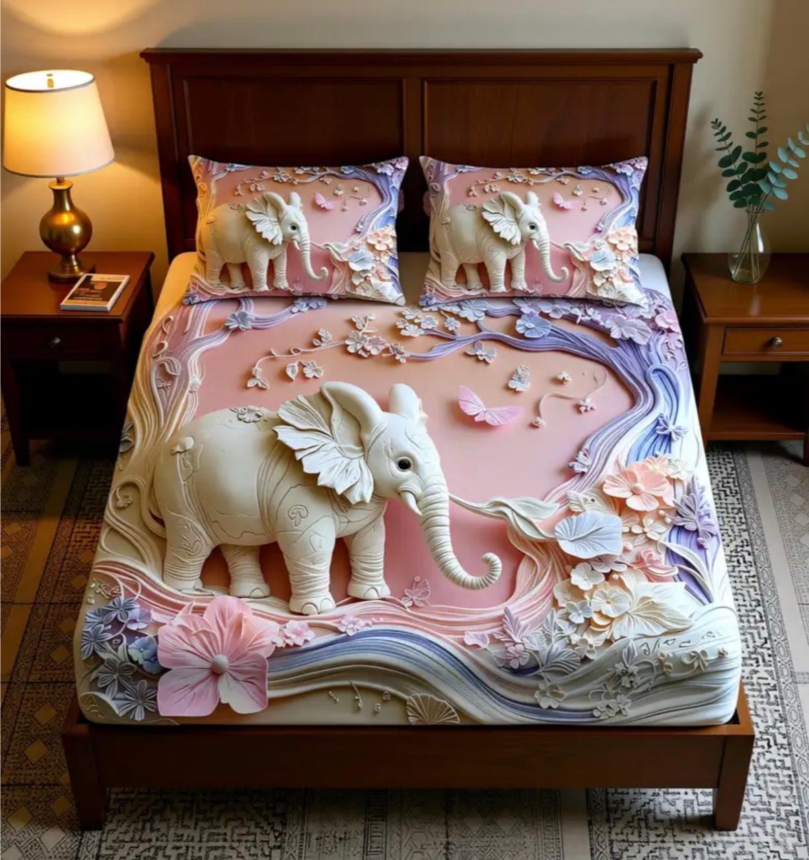 7d Elephant Bedsheet