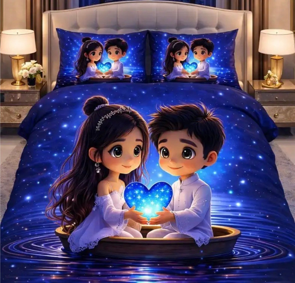 7d glowing bedsheets