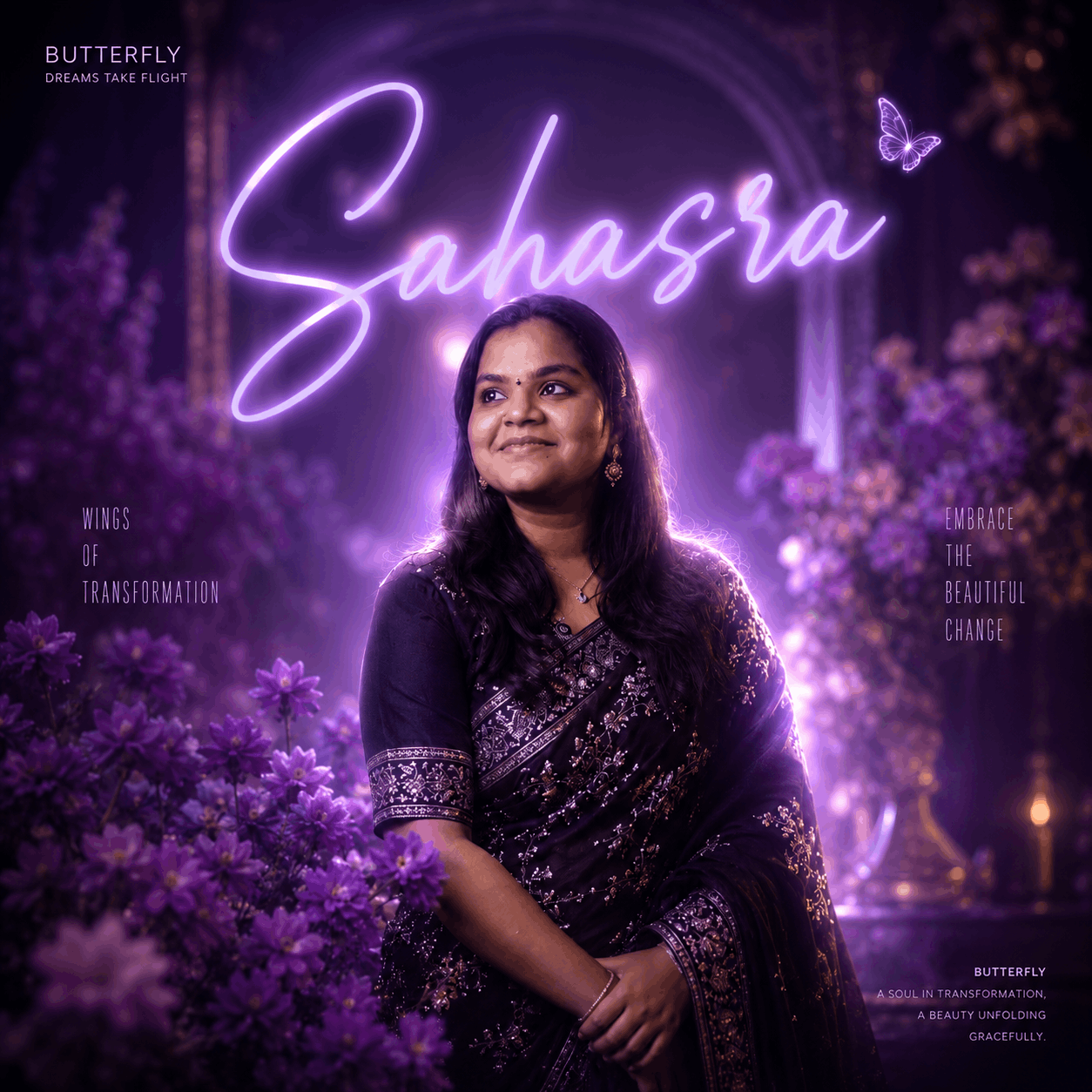 cinematic purple-glow portrait