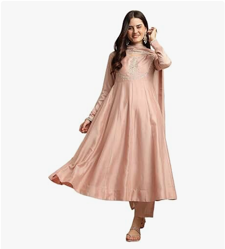 Embroidered Anarkali 3 Piece Ethnic Kurta Set